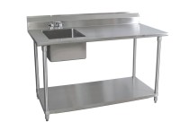 Stainless Steel Work Tables with Sink